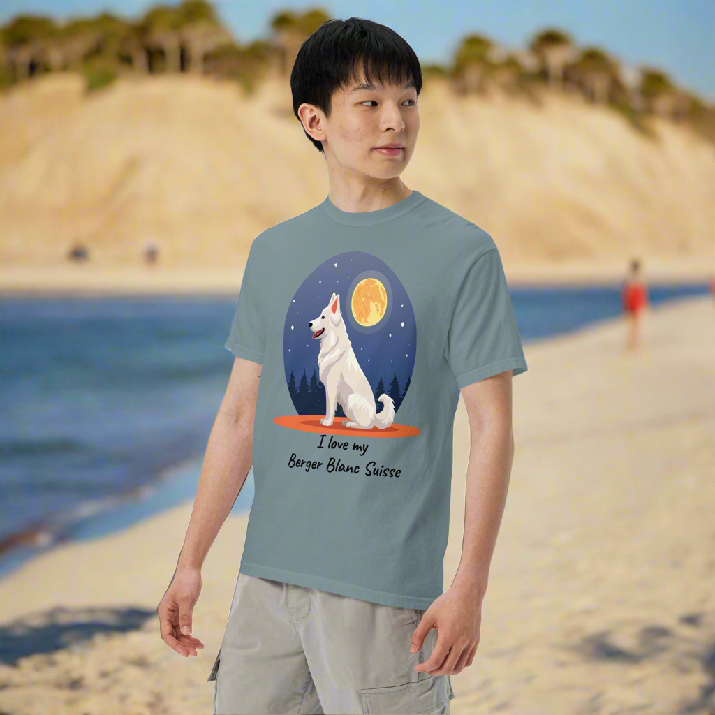 Berger Blanc Suisse Unisex garment-dyed heavyweight t-shirt