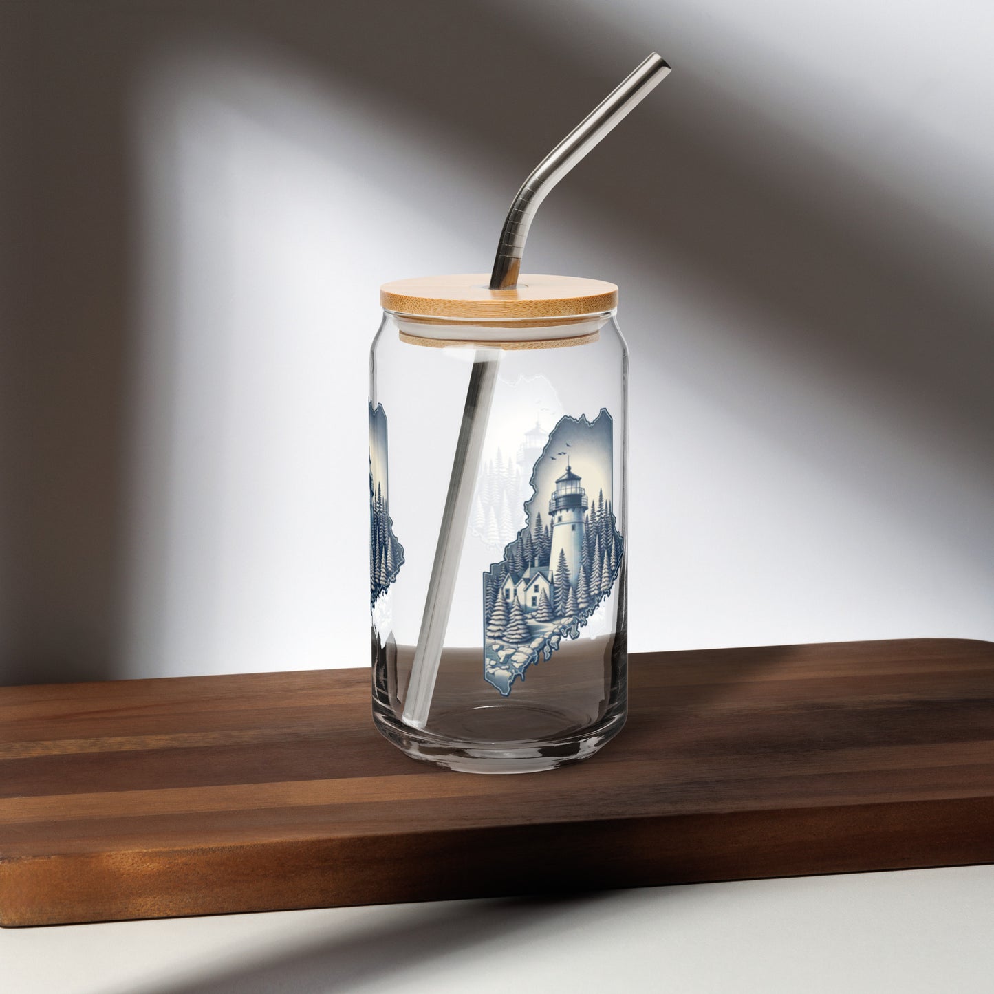 Maine Can-shaped glass