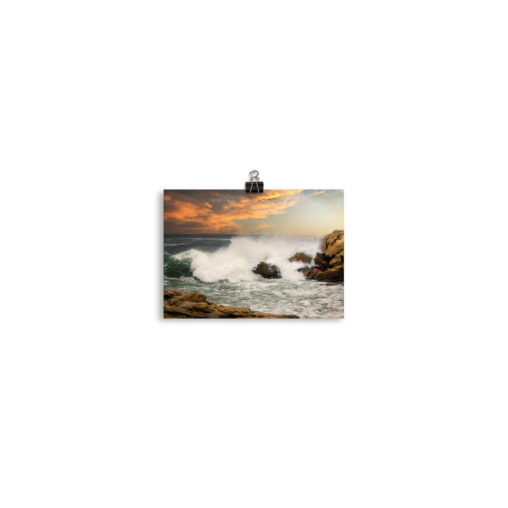 Ocean Waves Breaking Poster