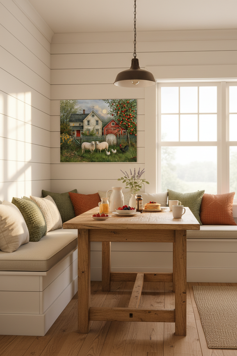 Charming Countryside Farmhouse Poster
