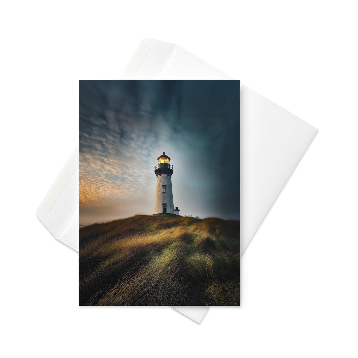 Lighthouse on a Hill Greeting card