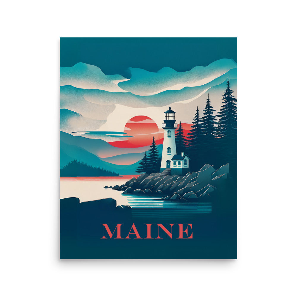 Contemporary Maine Photo paper poster