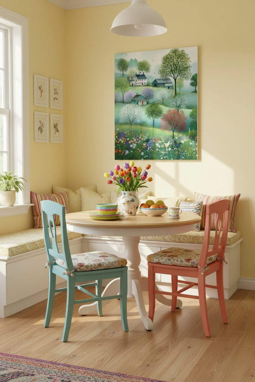 Beautiful Spring Day at The Farm Thin Canvas