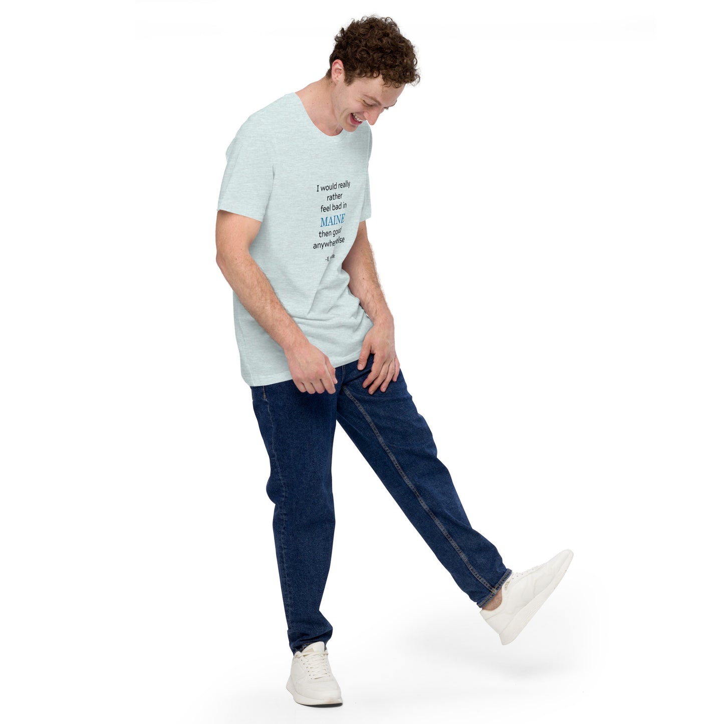 E B White Maine Quote Cotton Unisex t-shirt