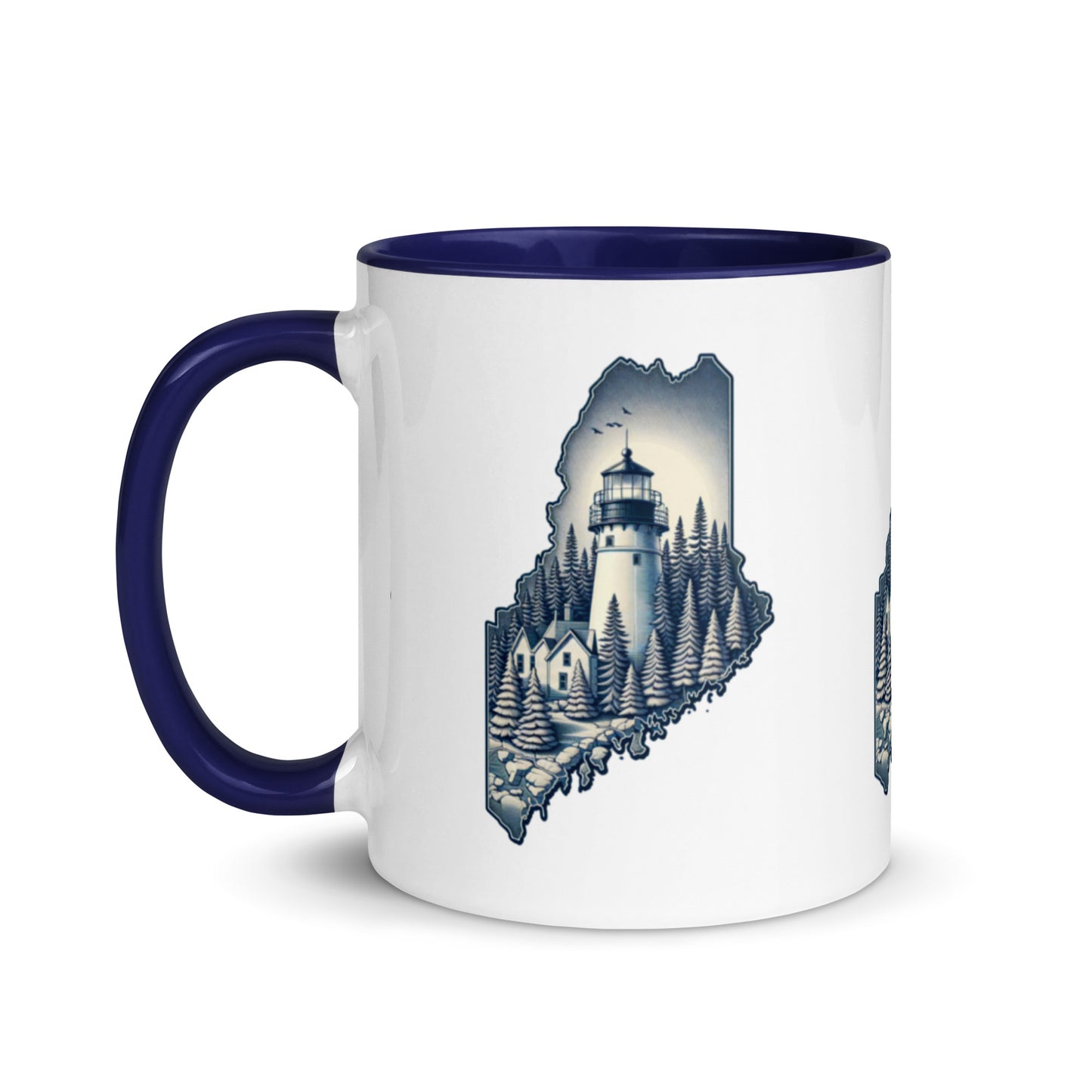 Blue Mug with Color Inside