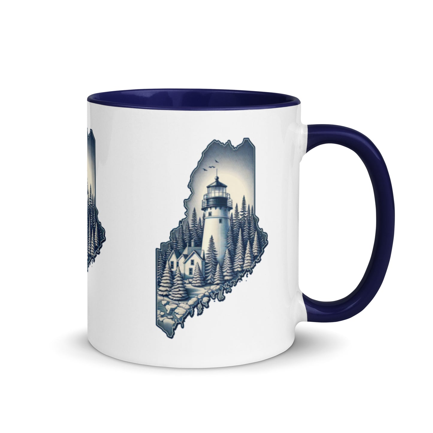 Blue Mug with Color Inside