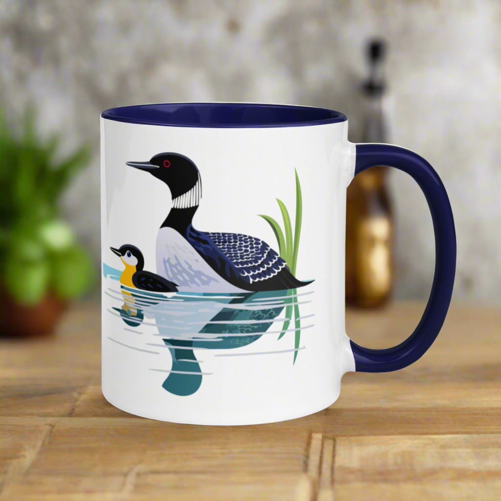 Loon Love Mug with Color Inside