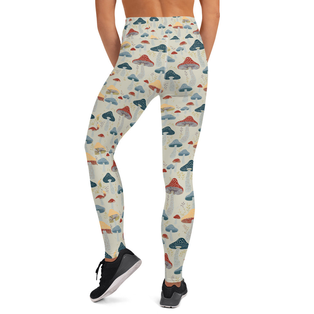 Mushroom Yoga Leggings