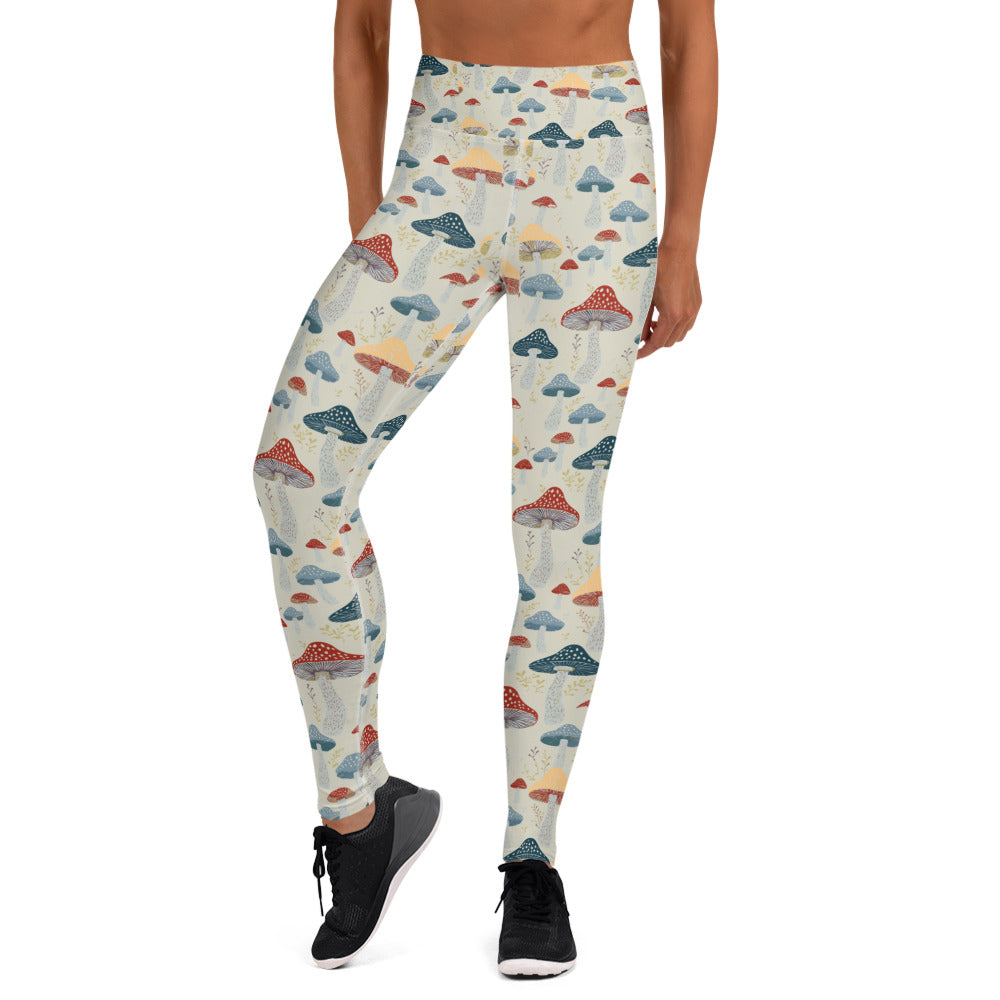 Mushroom Yoga Leggings