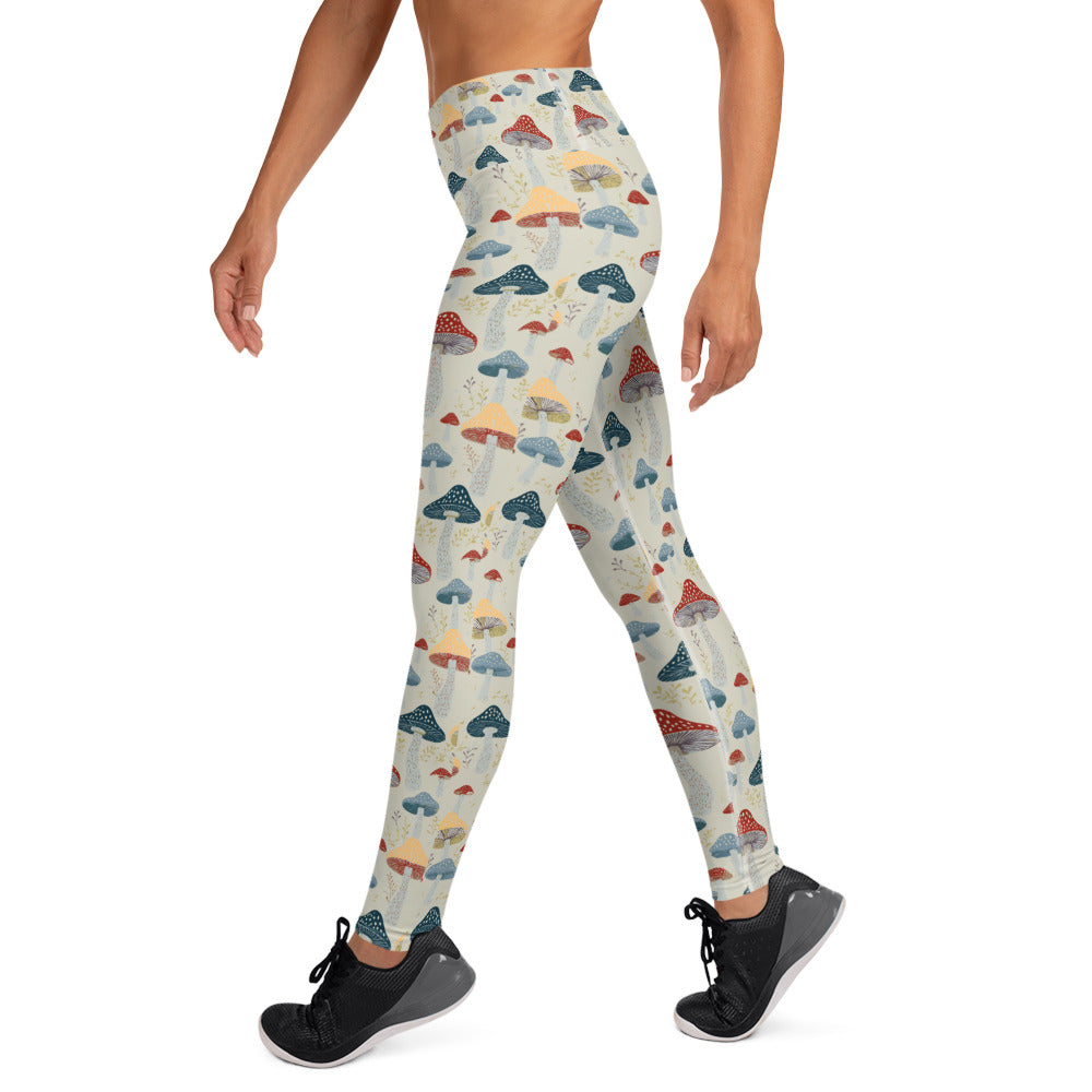 Mushroom Yoga Leggings