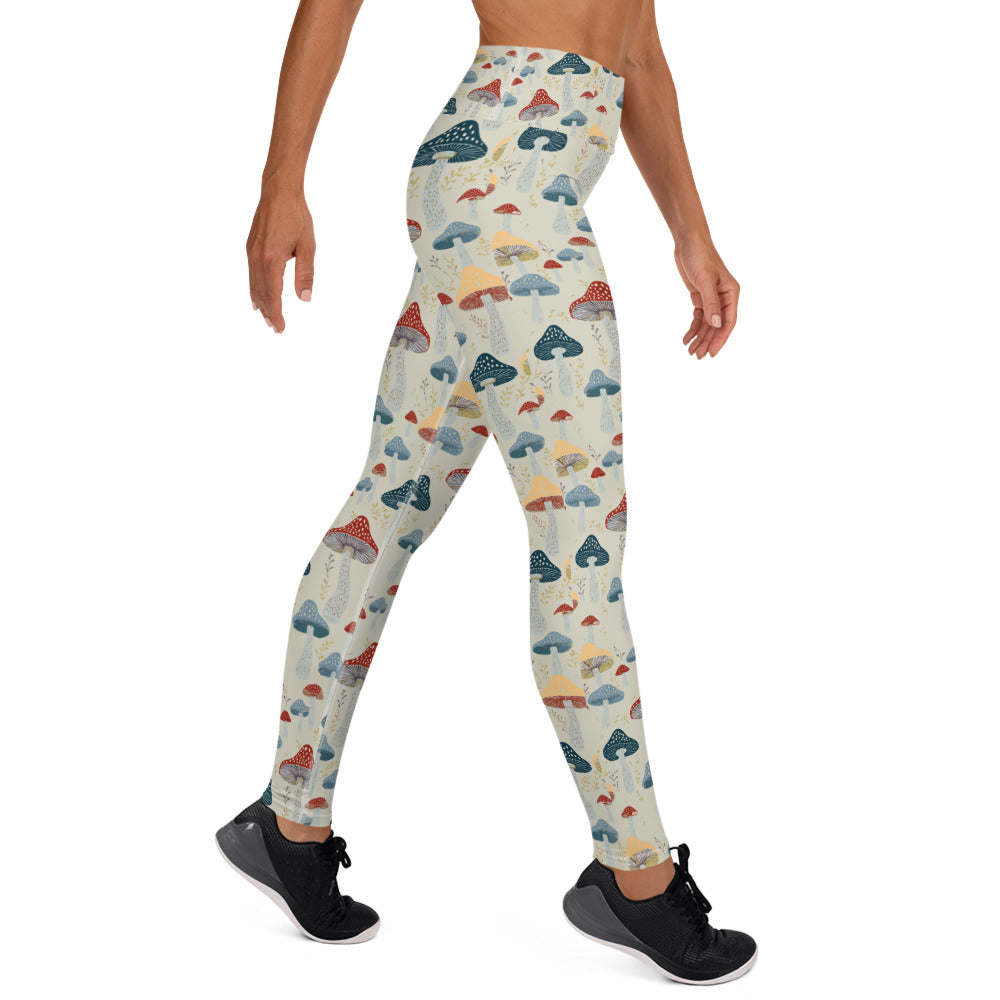 Mushroom Yoga Leggings