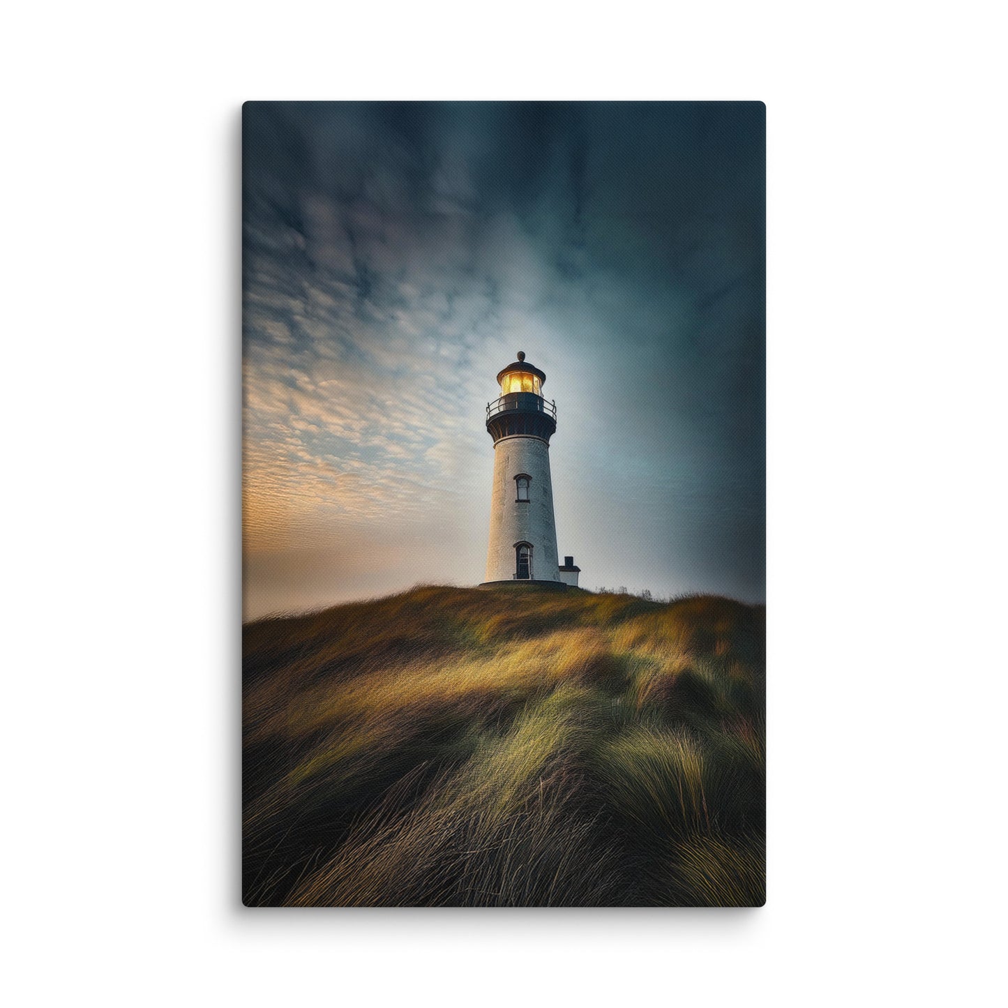 Lighthouse on a Hill Canvas