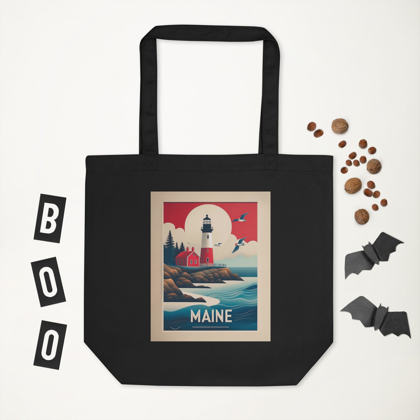 Maine Poster Eco Tote Bag