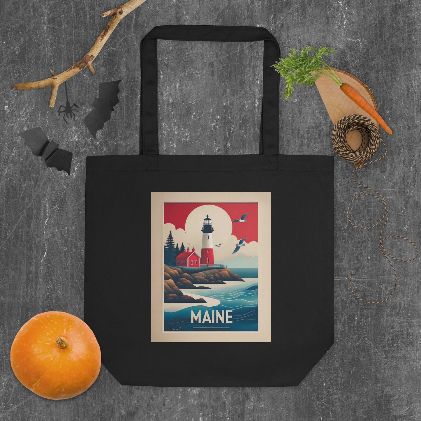 Maine Poster Eco Tote Bag