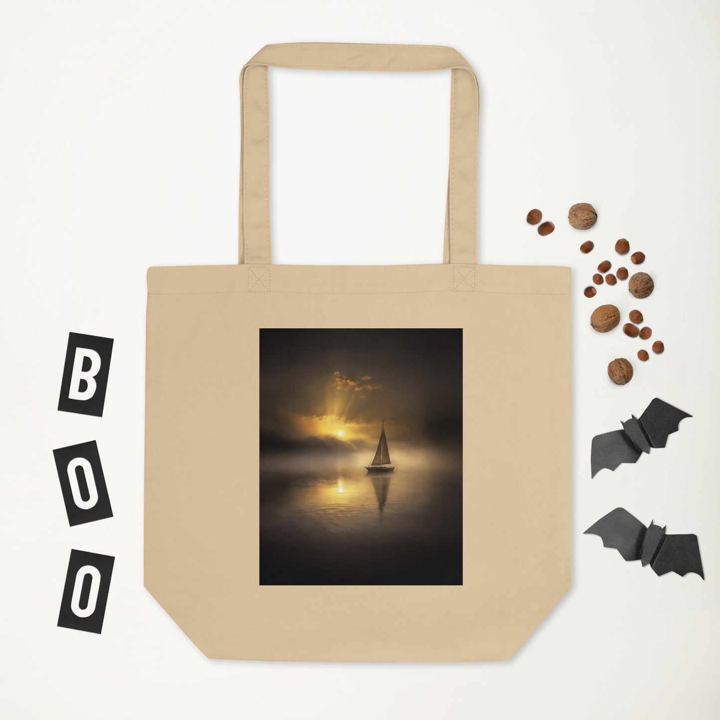 Sailboat in Fog Eco Tote Bag