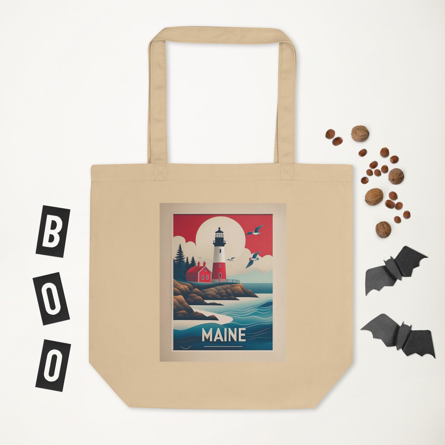 Maine Poster Eco Tote Bag