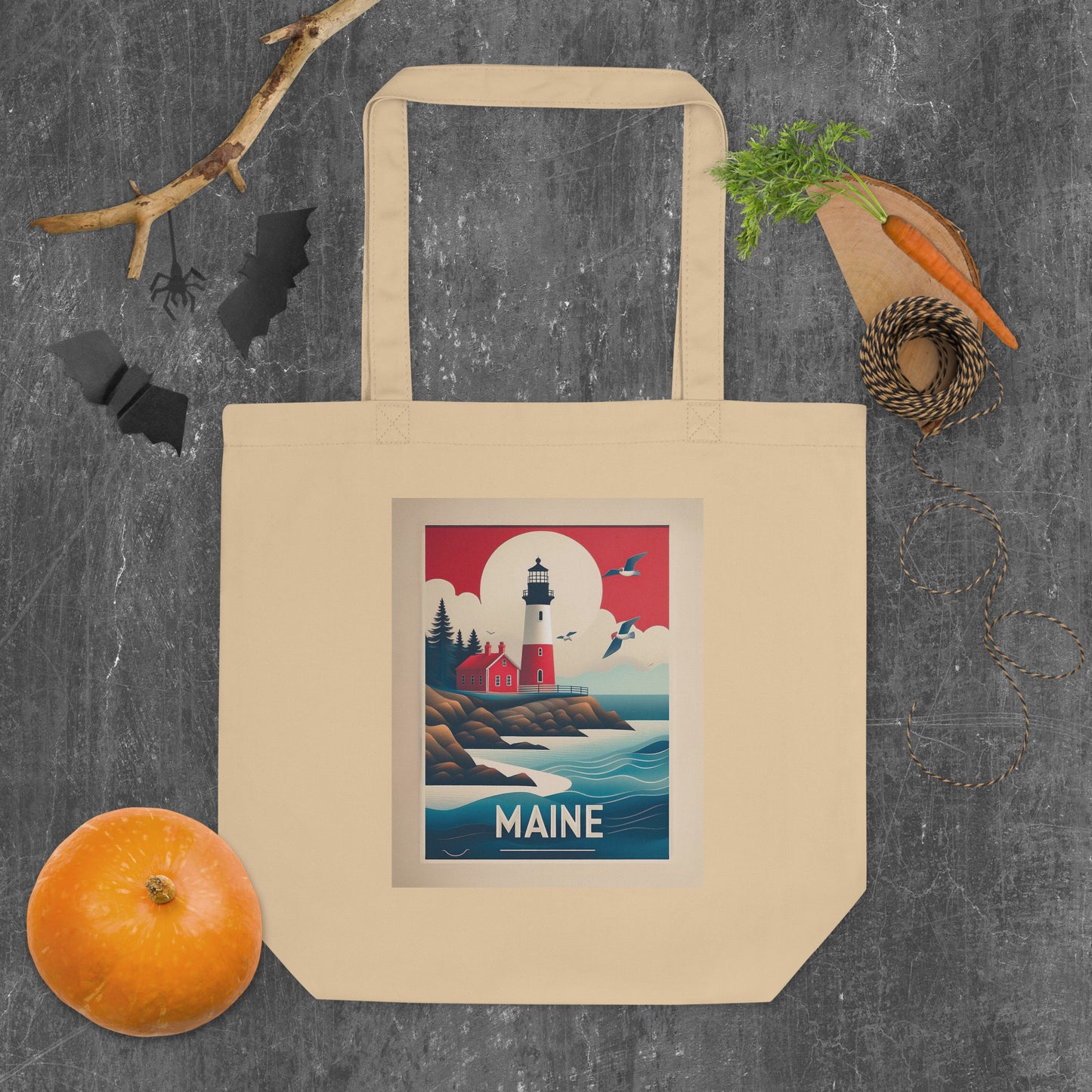 Maine Poster Eco Tote Bag