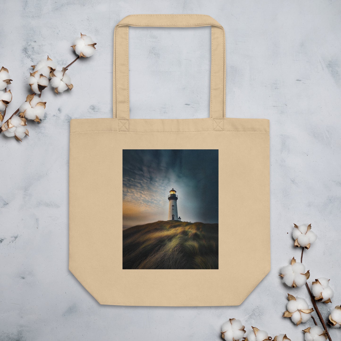 Lighthouse  on a Hill Eco Tote Bag