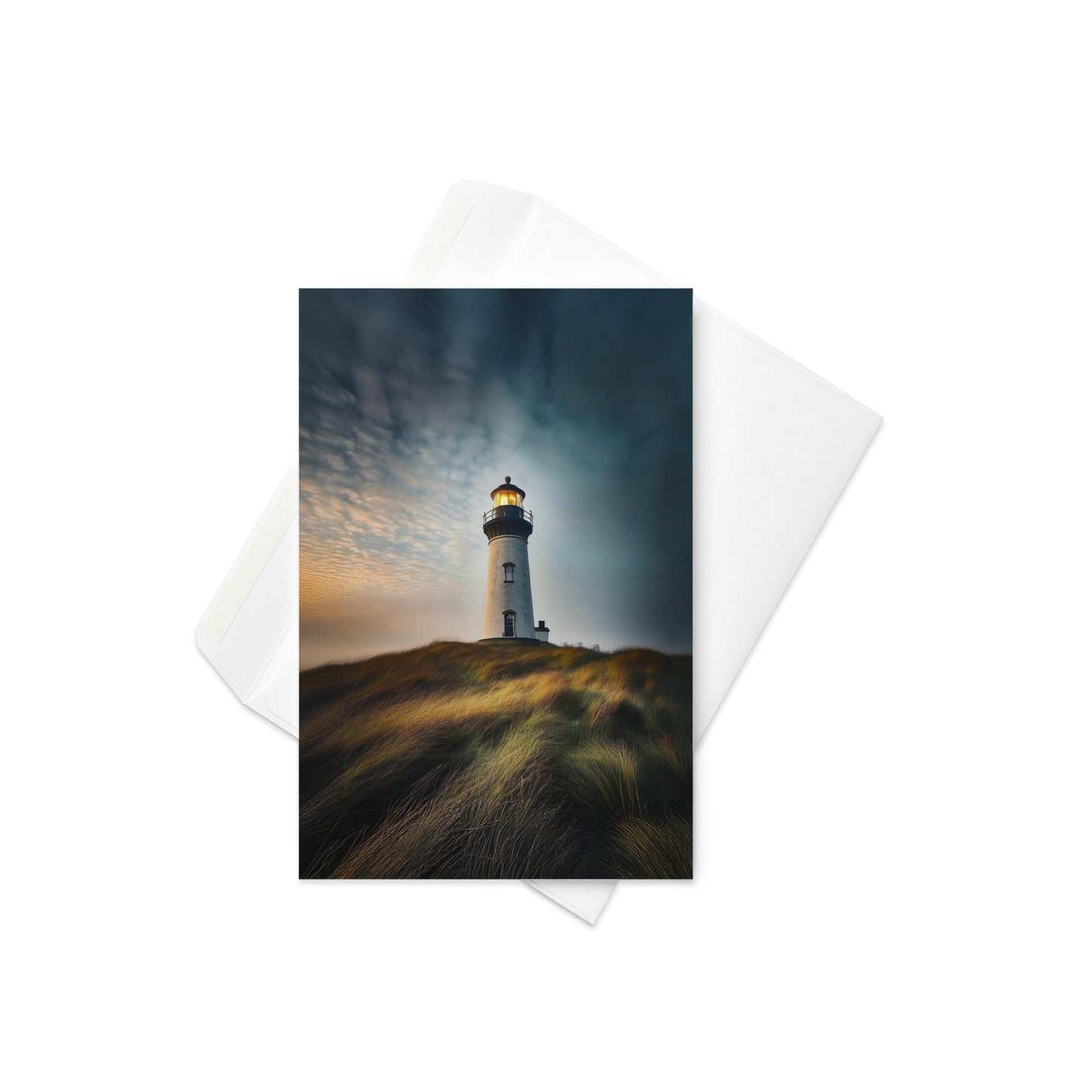 Lighthouse on a Hill Greeting card