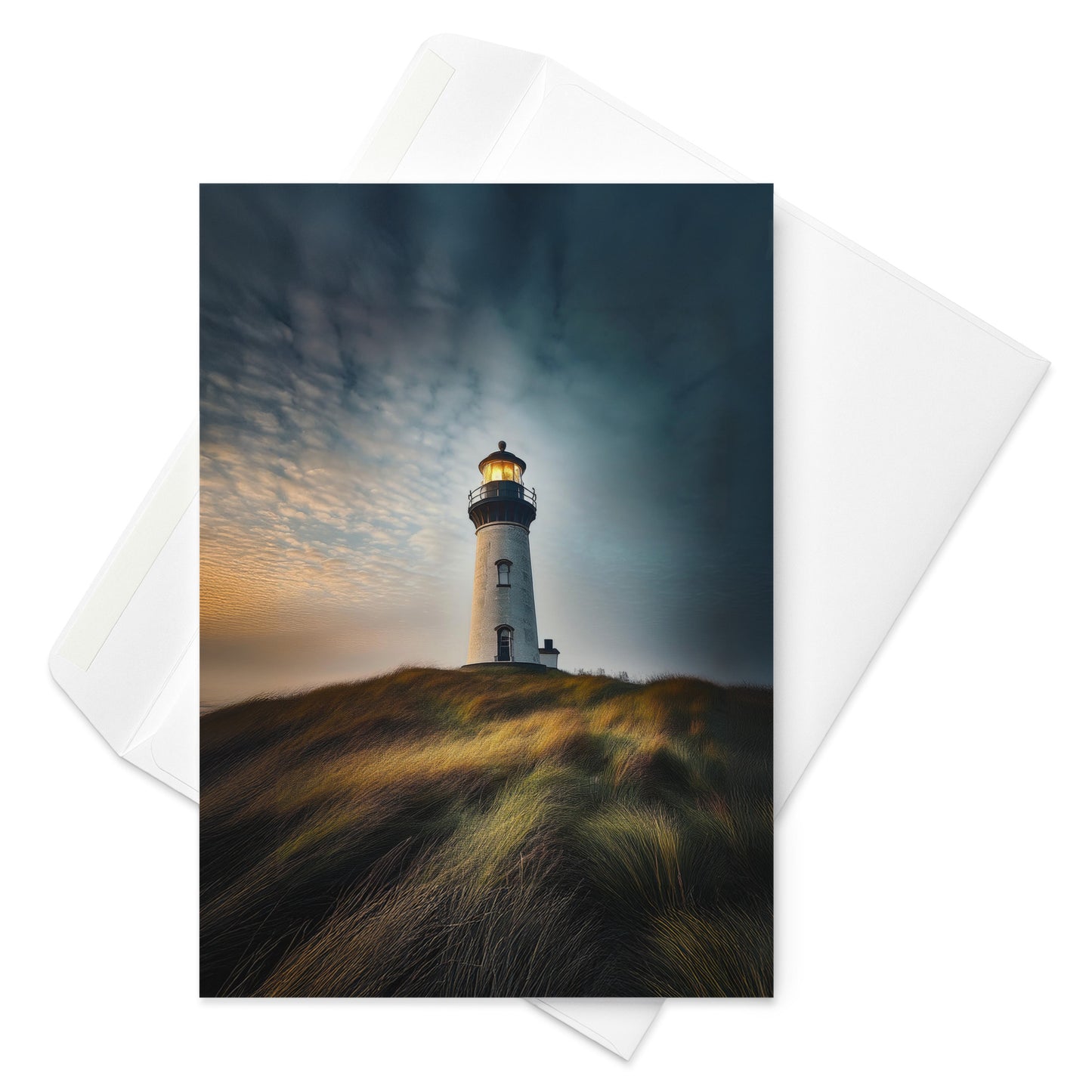 Lighthouse on a Hill Greeting card