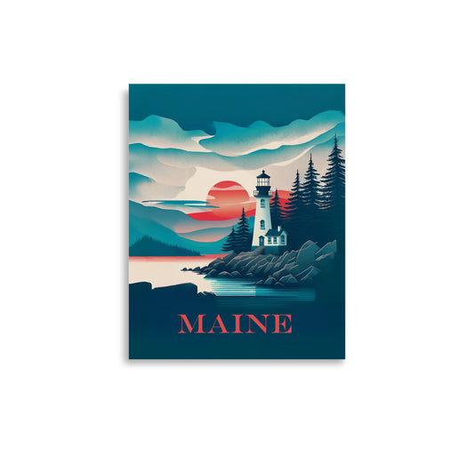 Contemporary Maine Photo paper poster