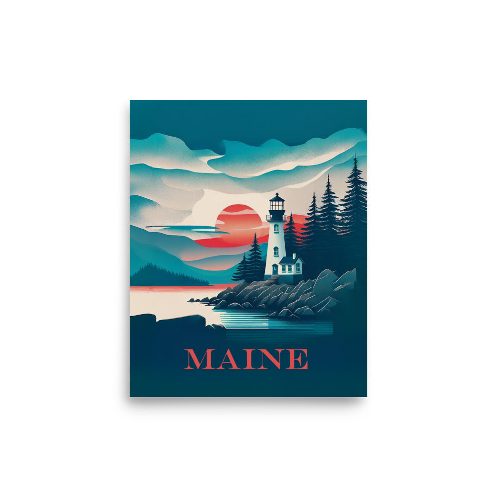 Contemporary Maine Photo paper poster