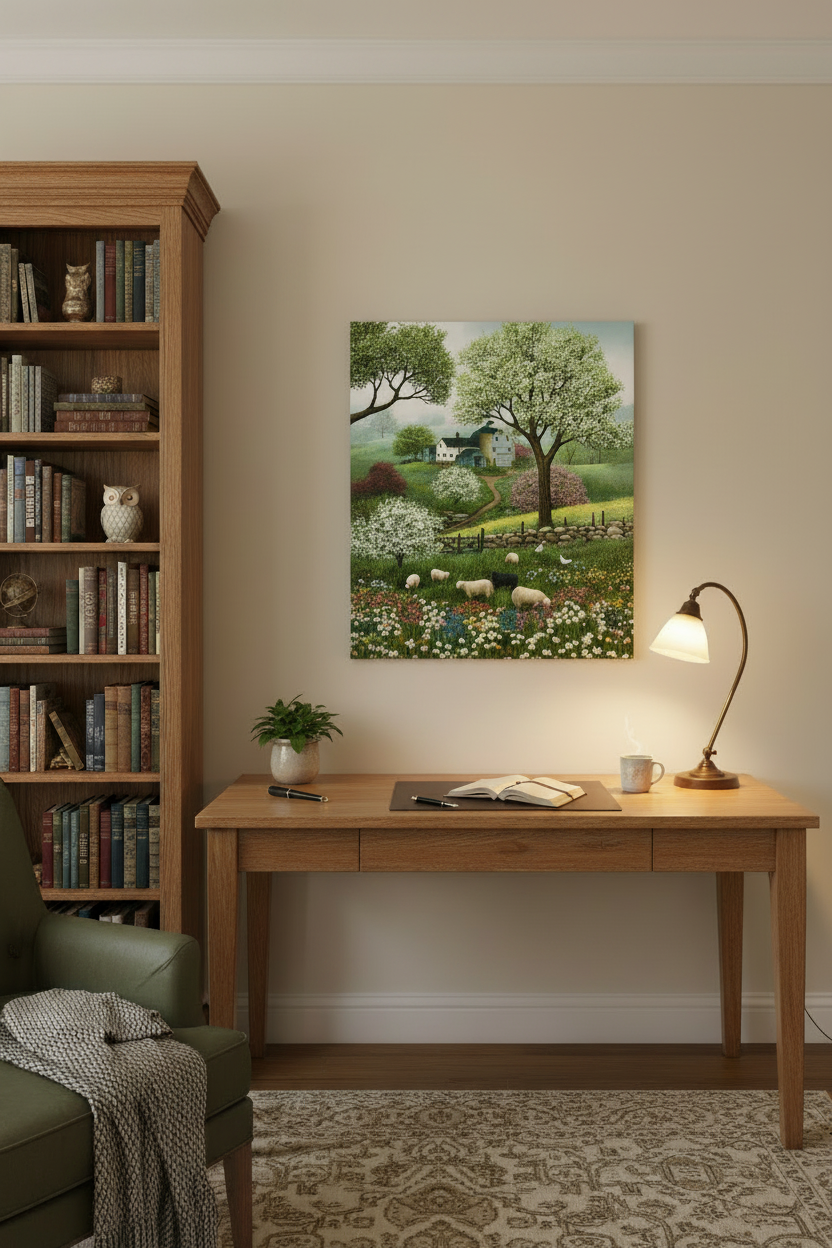 Ducks and Sheep Thin Canvas