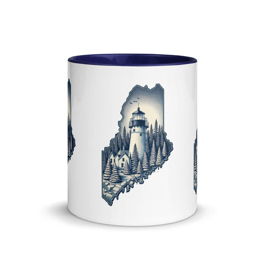 Blue Mug with Color Inside