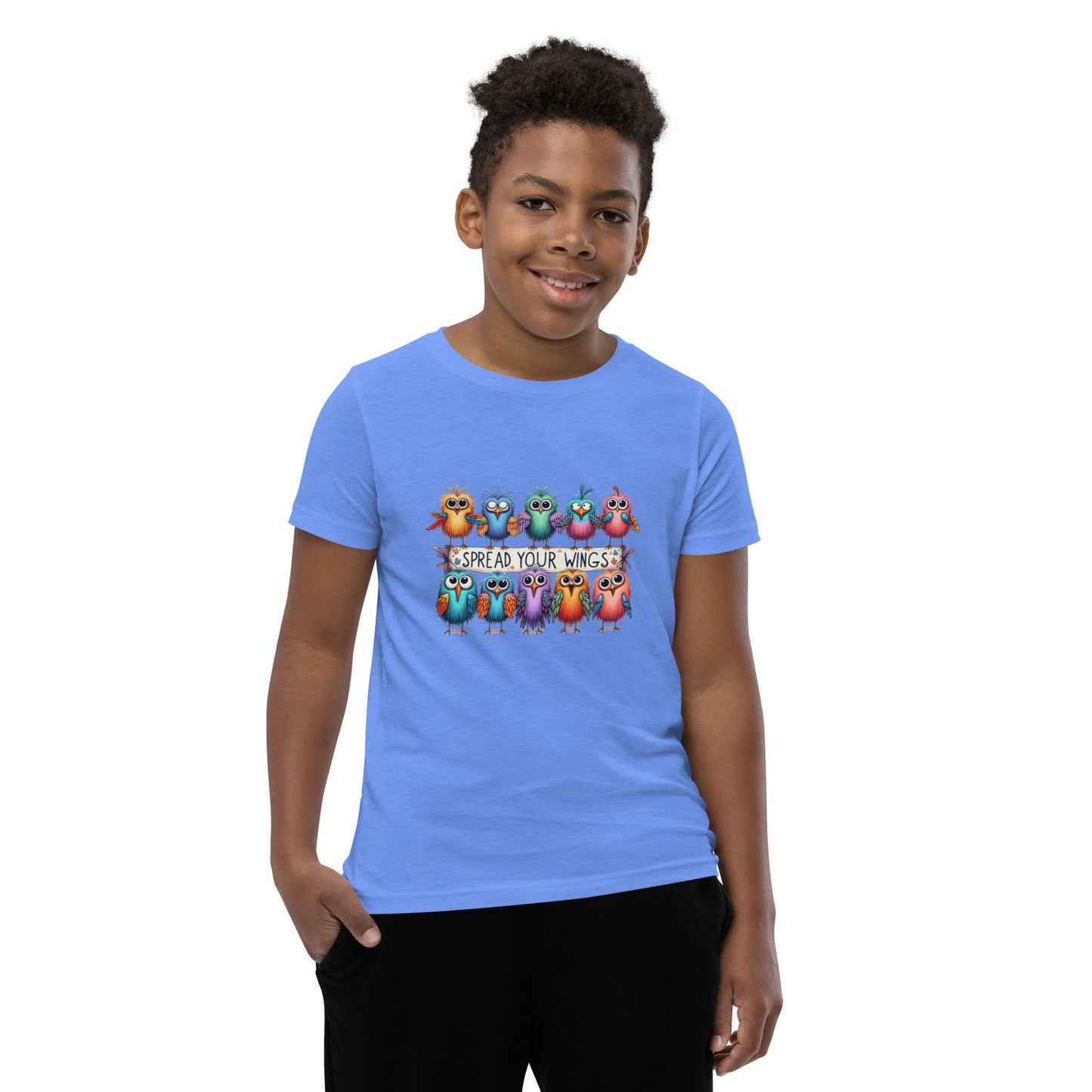 Spread Your Wings Cotton Youth Short Sleeve T-Shirt